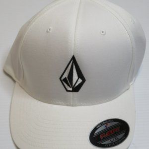 Volcom Mens Full Stone Flexfit Cap L / XL Xfit White New Hat
